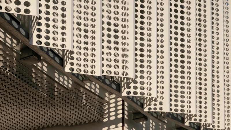 Beyond Decoration: How Perforated Aluminum Facades Combine Sun Shading, Ventilation and Visual Depth