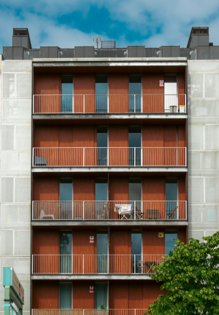 Corten steel architectural facade application