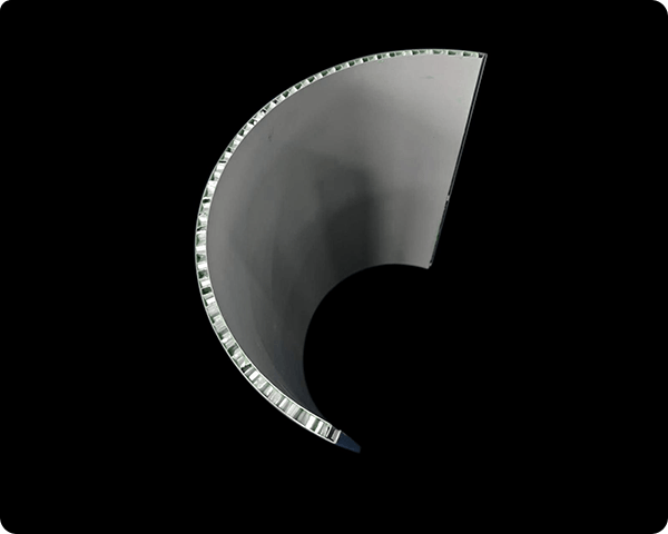 Blueprint to BuildingThe finished piece translates these calculations into a ready-to-install component featuring crisp architectural lines and a flawless surface finish.